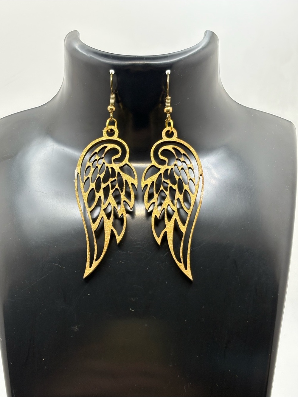 🪽 Laser Cut Angel Wing Earrings | Basswood Statement Dangles 🪽